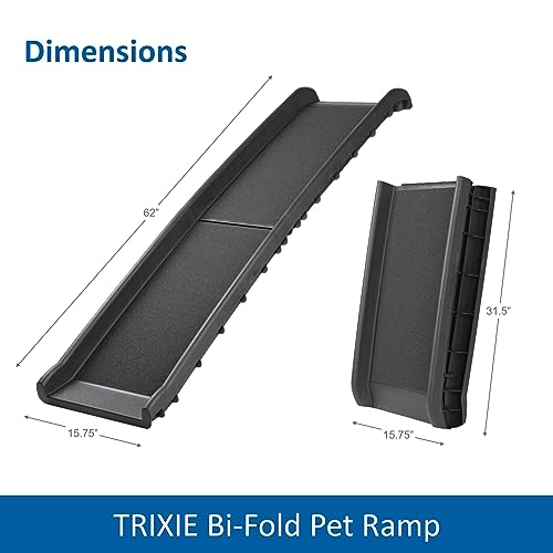 Trixie 3939 Klapp-Rampe, 40 × 156 cm, schwarz - 4