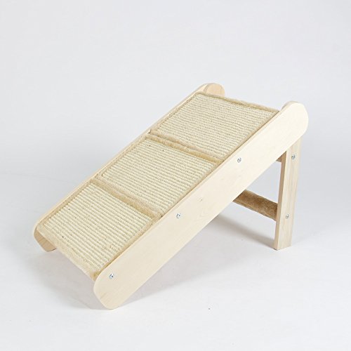 Pet Paradise 3-in-1 Tiertreppe, Rampe + Kratzbrett ‚Carlo‘, 68 x 38 x 41 cm, beige - 2