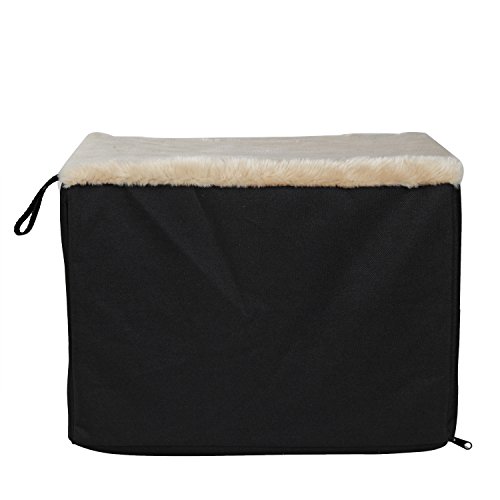 Petsfit Hundetreppe mit 2 Stufen. Einfache Stufen mit Vlies-Bezug – leichte, tragbare Haustier-Treppe mit weichem, waschbareren Bezug – ideale Rampe für ältere oder kleinere Hunde – Beige, 46 x 35 x 26 cm - 5