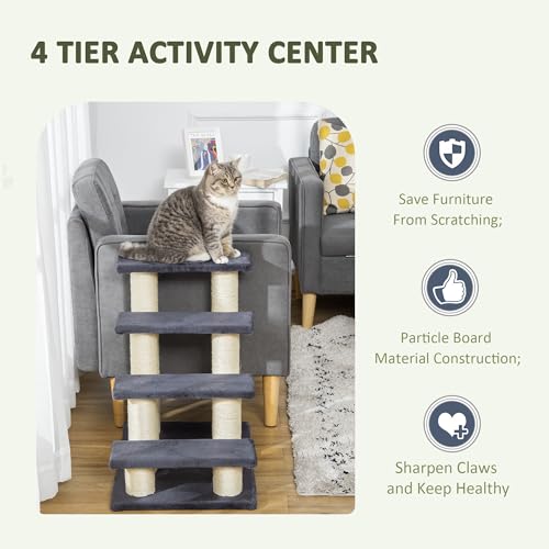 PawHut Tiertreppe Katzentreppe Hundetreppe Treppe für Katze und Hunde (Modell 1) - 7